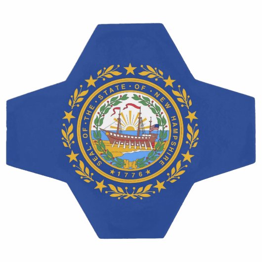 ニューハンプシャー州旗を持つ愛国的なサッカーボール サッカーボール (フラット)