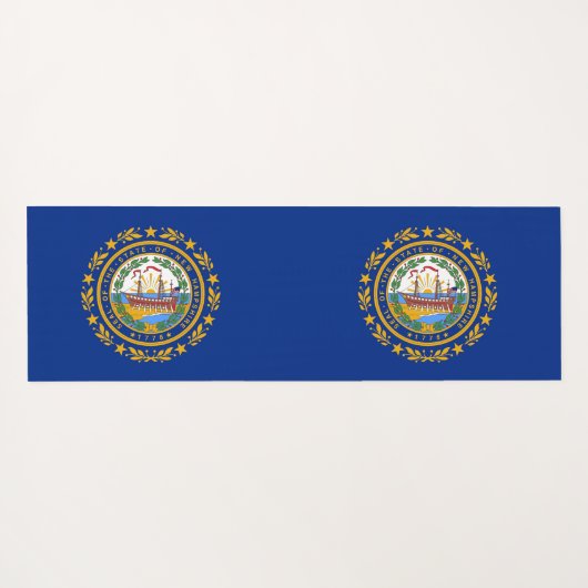 ニューハンプシャー州旗を持つ愛国的なヨガマット ヨガマット (裏面(横))