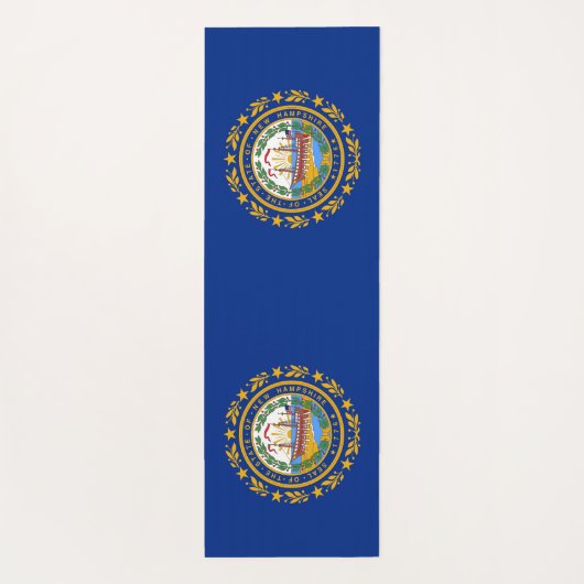 ニューハンプシャー州旗を持つ愛国的なヨガマット ヨガマット (裏面)