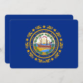 ニューハンプシャー州旗を持つ愛国的な招待状 招待状 (正面/裏面)