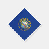 ニューハンプシャー州旗を持つ愛国的な紙ナプキン スタンダードカクテルナプキン (角)