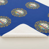 ニューハンプシャー州旗を持つ愛国的シェルパ毛布 シェルパブランケット (3/4)