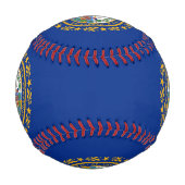 ニューハンプシャー州旗を持つ愛国野球 野球ボール (裏面)