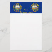 ニューハンプシャー州旗を持つ文房具 便箋 (正面)