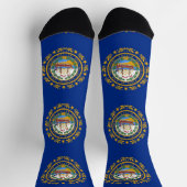 ニューハンプシャー州旗を持つ男性用クルーソックス ソックス (上部)