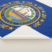 ニューハンプシャー州旗プリント愛国的 シェルパブランケット (3/4)