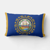 ニューハンプシャー州旗プリント愛国的 ランバークッション (裏面)
