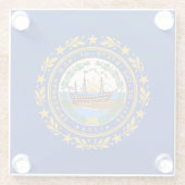 ニューハンプシャー州旗 ガラスコースター (裏面)