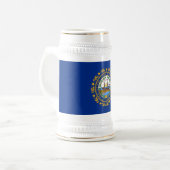 ニューハンプシャー州旗 ビールジョッキ (正面左)