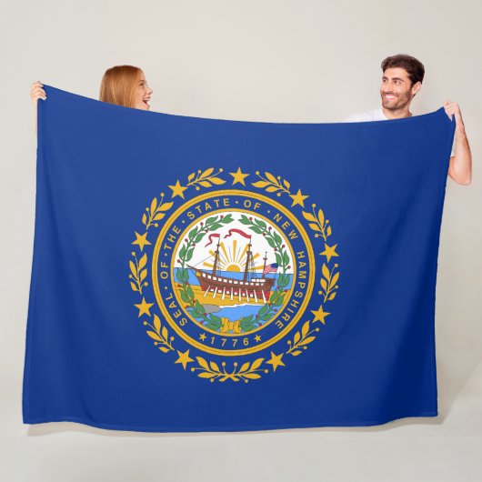 ニューハンプシャー州旗 フリースブランケット (インサイチュ)