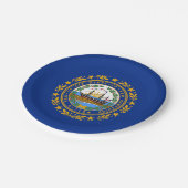 ニューハンプシャー州旗 ペーパープレート (アングル)