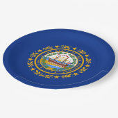 ニューハンプシャー州旗 ペーパープレート (アングル)