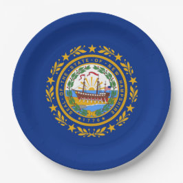 ニューハンプシャー州旗 ペーパープレート