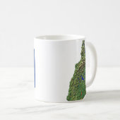 ニューハンプシャー州旗+地図マグカップ コーヒーマグカップ (正面右)