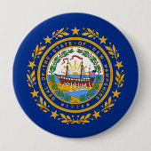 ニューハンプシャー州旗 缶バッジ (正面)