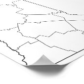 ニューハンプシャー州空白のの概要 ポスター (角)