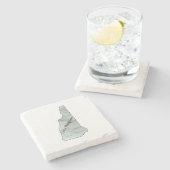 ニューハンプシャー州絵画イラストレーション ストーンコースター (横)