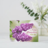 ニューハンプシャー州花：パープル薄紫 ポストカード (スタンド正面)