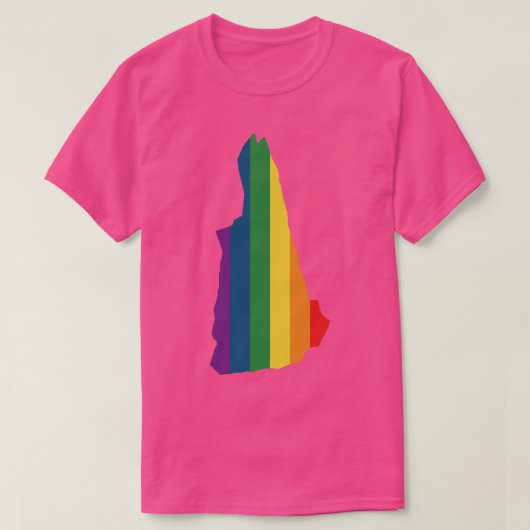 ニューハンプシャー州虹 Tシャツ (デザイン正面)