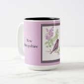 ニューハンプシャー州鳥と花 ツートーンマグカップ (正面左)