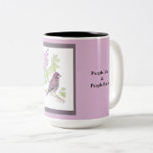 ニューハンプシャー州鳥と花 ツートーンマグカップ (正面右)