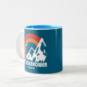ニューハンプシャー州 アイゼンハワー山 陽光の鷲 ツートーンマグカップ (正面左)