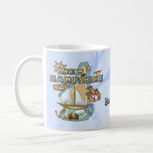 ニューハンプシャー州 コーヒーマグカップ (左)