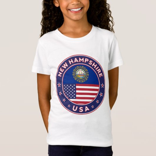ニューハンプシャー州、ニューハンプシャー州のTシャツ。 Tシャツ (正面)