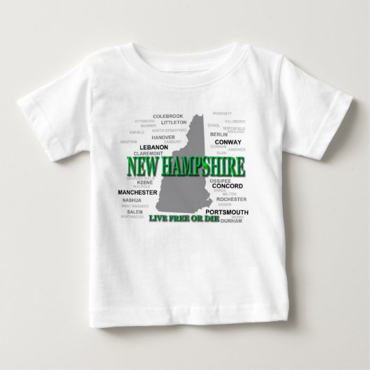 ニューハンプシャー州 ベビーTシャツ (正面)