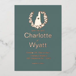 ニューハンプシャー州 マップ  デスティネーション ウェディング 箔招待状