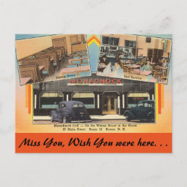 ニューハンプシャー州、モナドノック グリル、キーン ポストカード