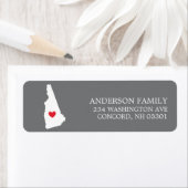 ニューハンプシャー州 |移動差出人住所ラベル ラベル (インサイチュ)