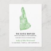 ニューハンプシャー新しい住所ニューホームを移転 ポストカード (正面)