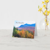 ニューハンプシャー秋の山 カード (黄色い花)