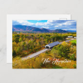ニューハンプシャー秋の橋 ポストカード (正面/裏面)