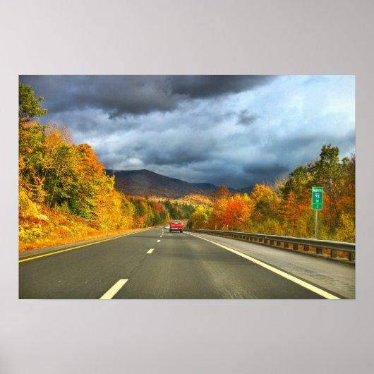 ニューハンプシャー秋の紅葉イングランド ポスター (正面)