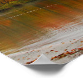 ニューハンプシャー秋の葉エコー湖 ポスター (角)