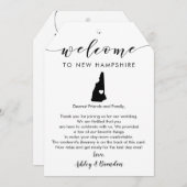 ニューハンプシャー結婚州のウェルカムラベルの旅程 (正面/裏面)
