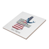 ニューハンプシャー統一された州レトロ州マップ タイル (側面)