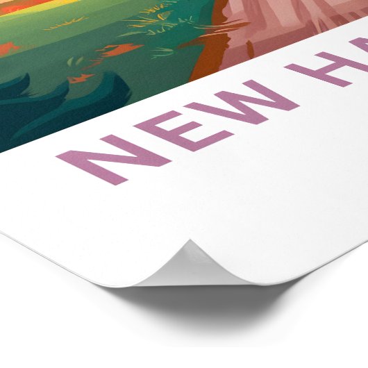 ニューハンプシャー統一された州旅行ポスター ポスター (角)