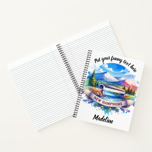ニューハンプシャー美しいをアートで鮮やか探索 ノートブック (内部)