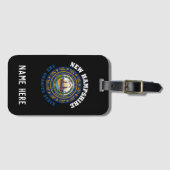 ニューハンプシャー花崗岩の州旗 ラゲッジタグ (正面横)