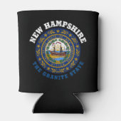 ニューハンプシャー花崗岩の州旗 缶クーラー (裏面)