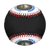 ニューハンプシャー花崗岩の州旗 野球ボール (正面)