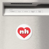 ニューハンプシャー赤いハート- I love nh マグネット (インサイチュ (食洗機))