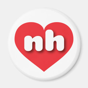 ニューハンプシャー赤いハート- I love nh マグネット