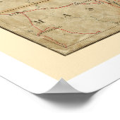 ニューハンプシャー鉄道地図1894 ポスター (角)