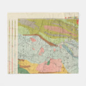 ニューハンプシャー3の地質地図 フリースブランケット (正面(横))