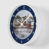 ニューハンプシャー・ポーツマスハーバー 壁時計 (傾斜)