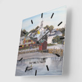 ニューハンプシャー・ポーツマス・ハーバー スクエア壁時計 (傾斜)